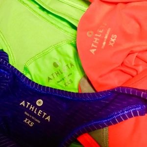ATHLETA Blue Green Pink 3 Pack XXS